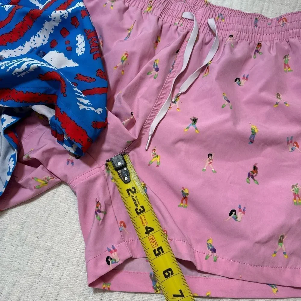 Lot Of 2 Chubbies Swim Trunks Men’s Size Medium Colorful *Liners Been Cut Out*